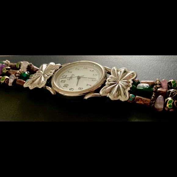 Legacy Quartz Silver Multi Color Beaded Band Watch - Picture 2 of 4